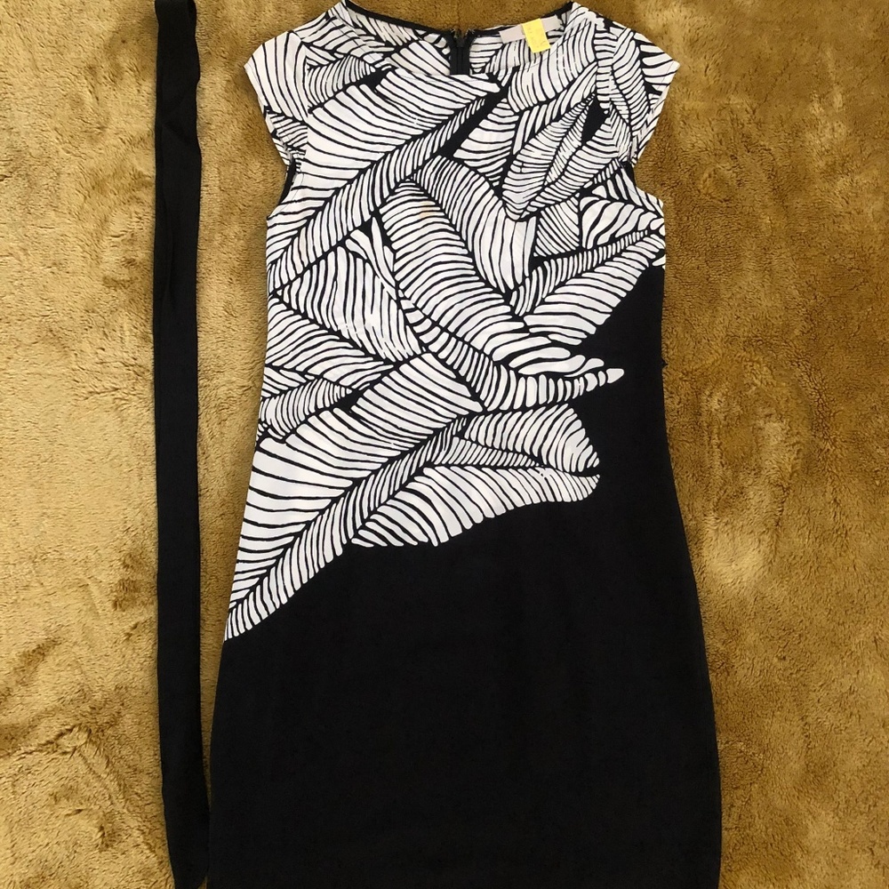 Loft dress, light blousey material with tie belt